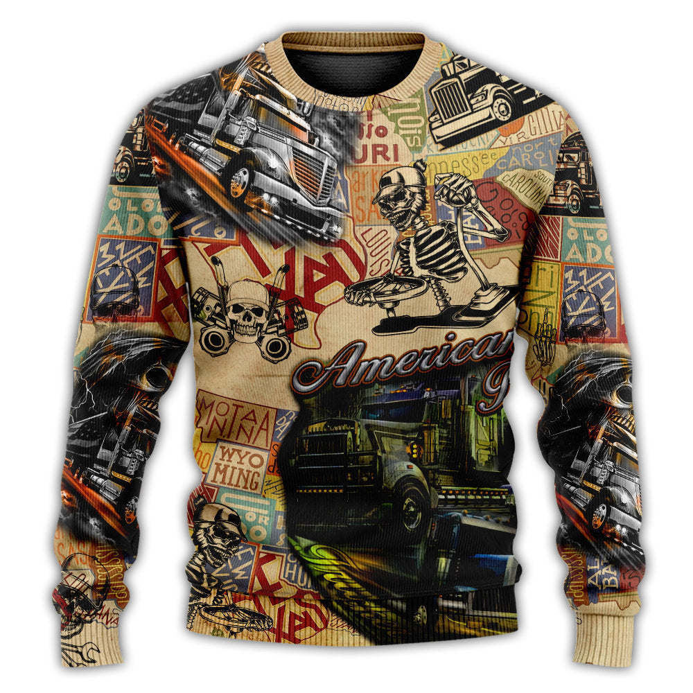 Christmas Sweater / S Christmas Retro Dear Santa Heres Your Truck - Sweater - Ugly Christmas Sweaters - Owls Matrix LTD
