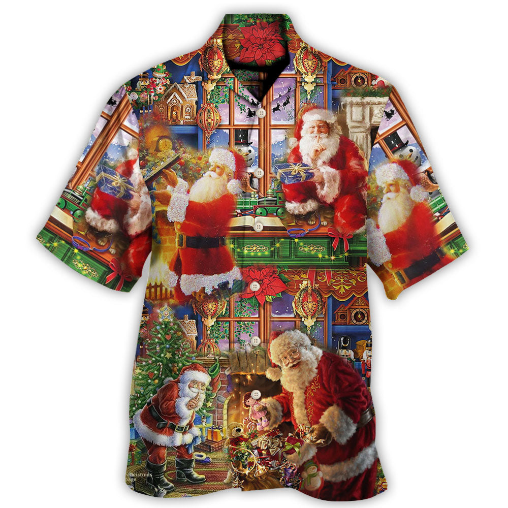 Hawaiian Shirt / Adults / S Santa Claus Christmas Merry Xmas - Hawaiian Shirt - Owls Matrix LTD