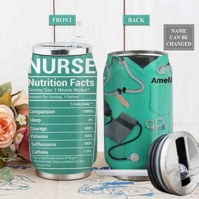S Nurse Quote Style Personalized - Soda Can Tumbler - Owls Matrix LTD