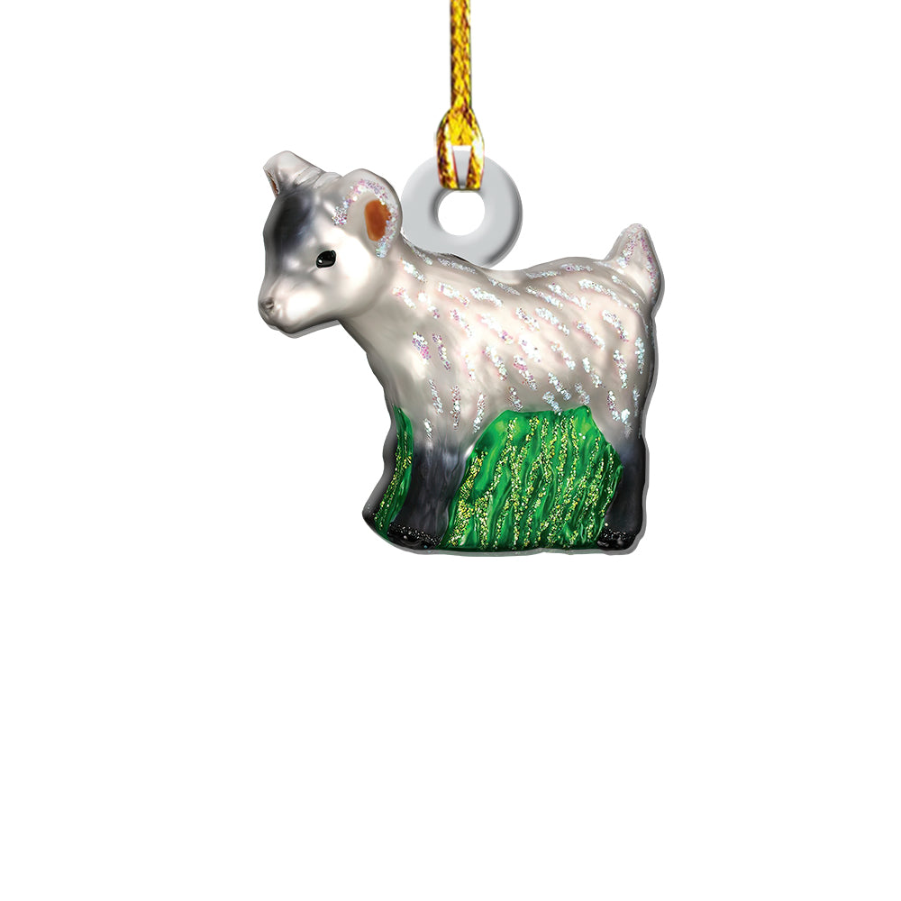 Goat Cute Pygmy Goat Farm - Custom Shape Ornament - Owls Matrix LTD