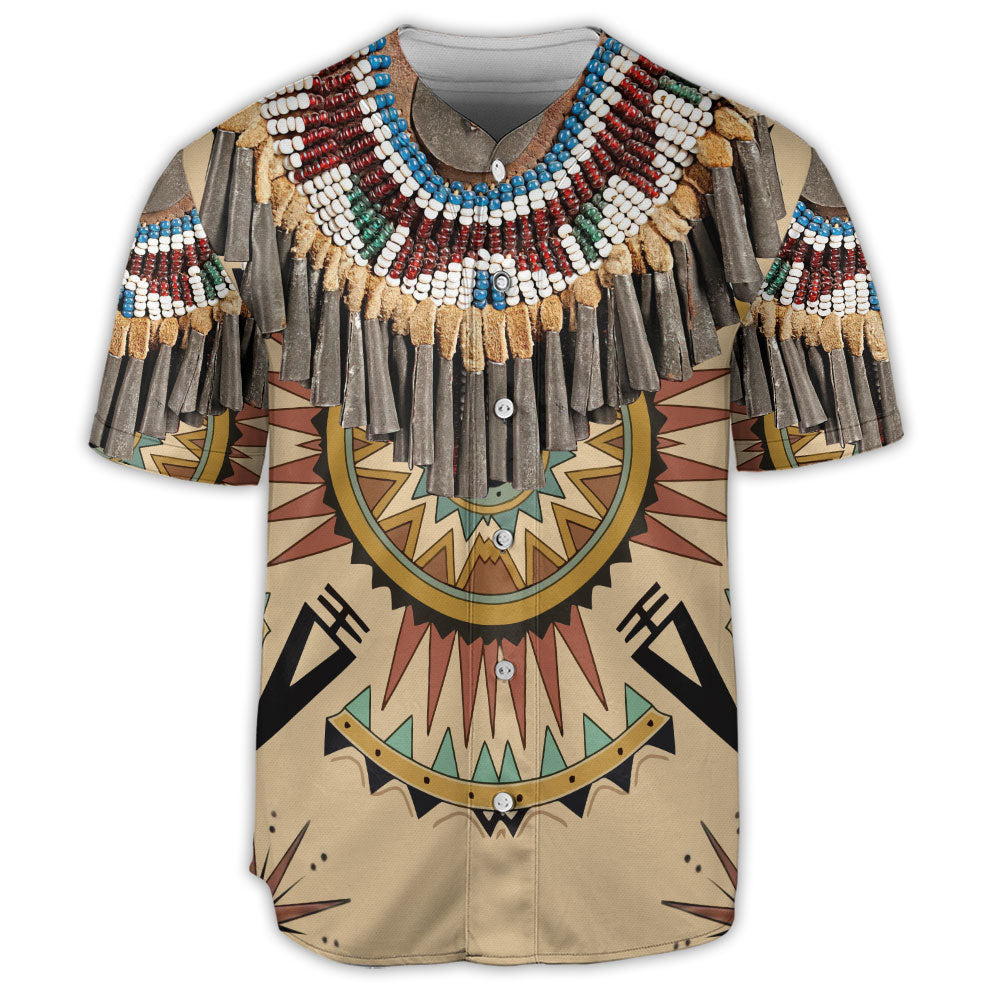 Native American Art Colorful - Baseball Jersey - Owls Matrix LTD