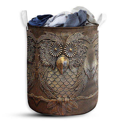 S: 17.72”x13.78” (45x35 cm) Owl Vintage Basic Style – Laundry Basket - Owls Matrix LTD