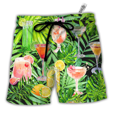 Cocktail Classy Tropical Summer - Beach Short - Owls Matrix LTD