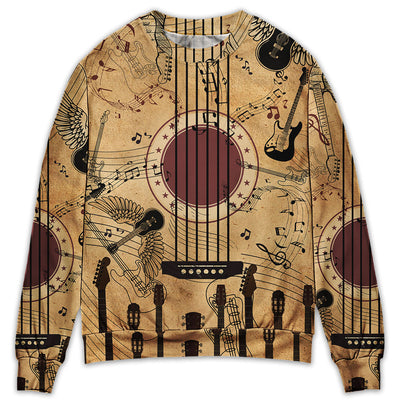 Guitar Music Amazing Guitar Vintage - Sweater - Ugly Christmas Sweaters - Owls Matrix LTD