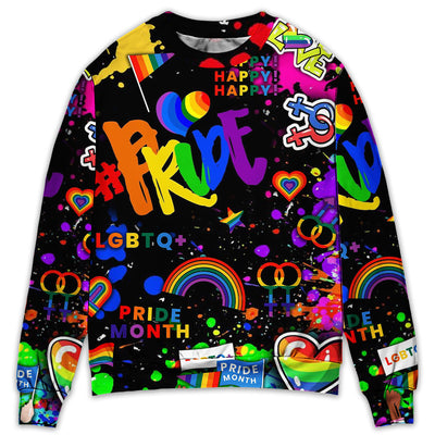 LGBT Pride Mix Color - Sweater - Ugly Christmas Sweaters - Owls Matrix LTD