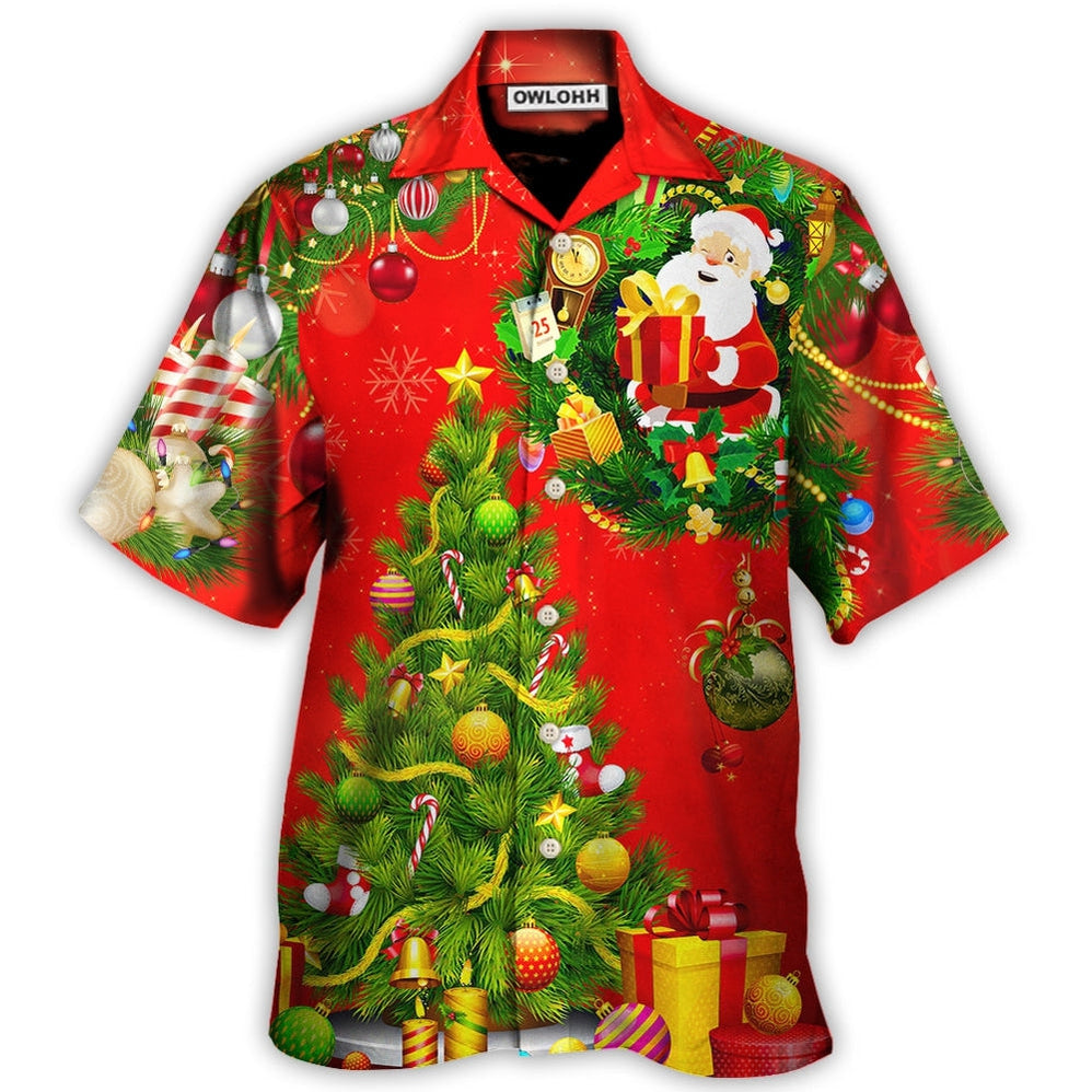 Hawaiian Shirt / Adults / S Christmas Tree Red Style - Hawaiian Shirt - Owls Matrix LTD