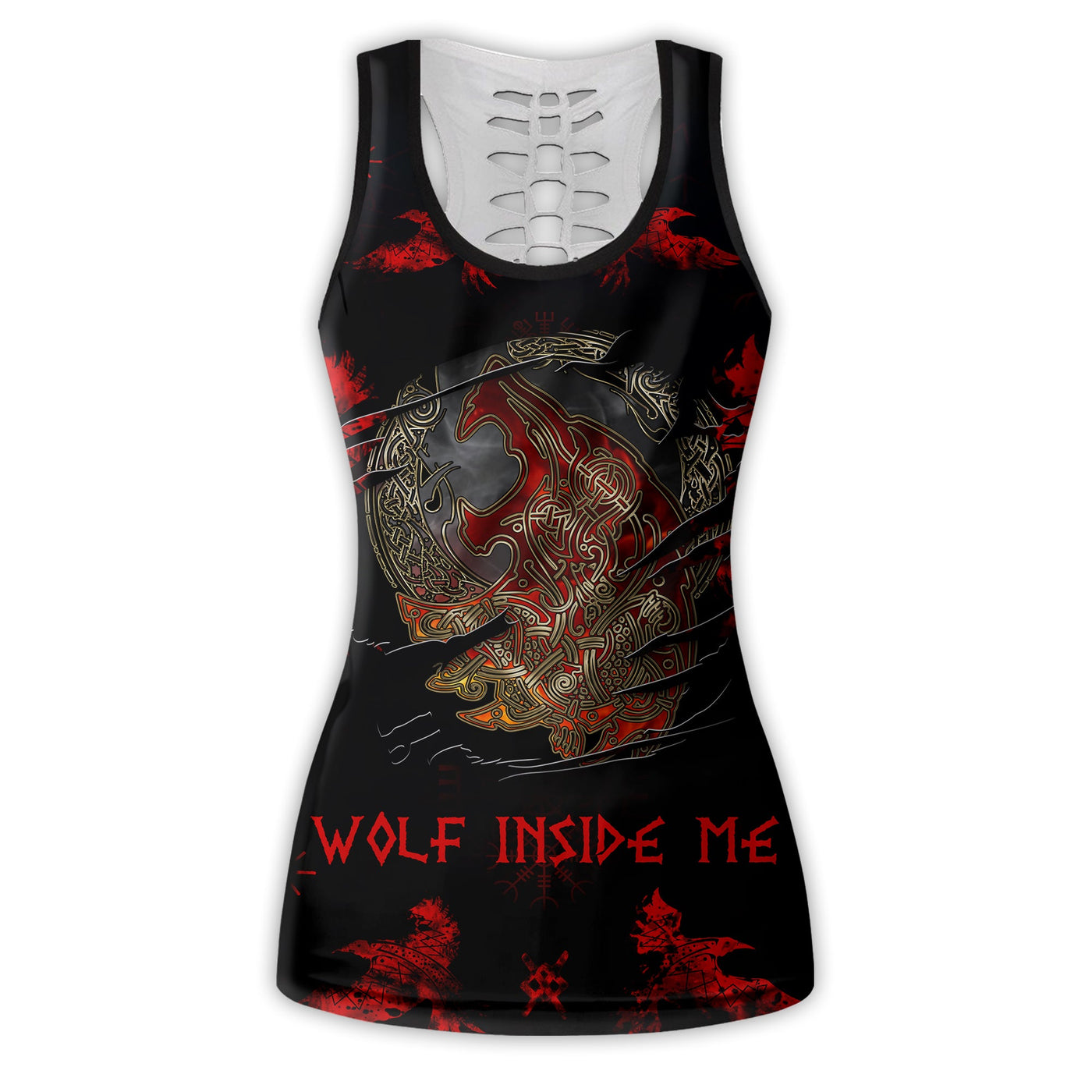 S Viking Wolf Inside Me - Tank Top Hollow - Owls Matrix LTD