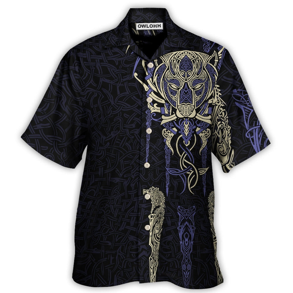 Hawaiian Shirt / Adults / S Viking Björn Norse Legends Life Style - Hawaiian Shirt - Owls Matrix LTD
