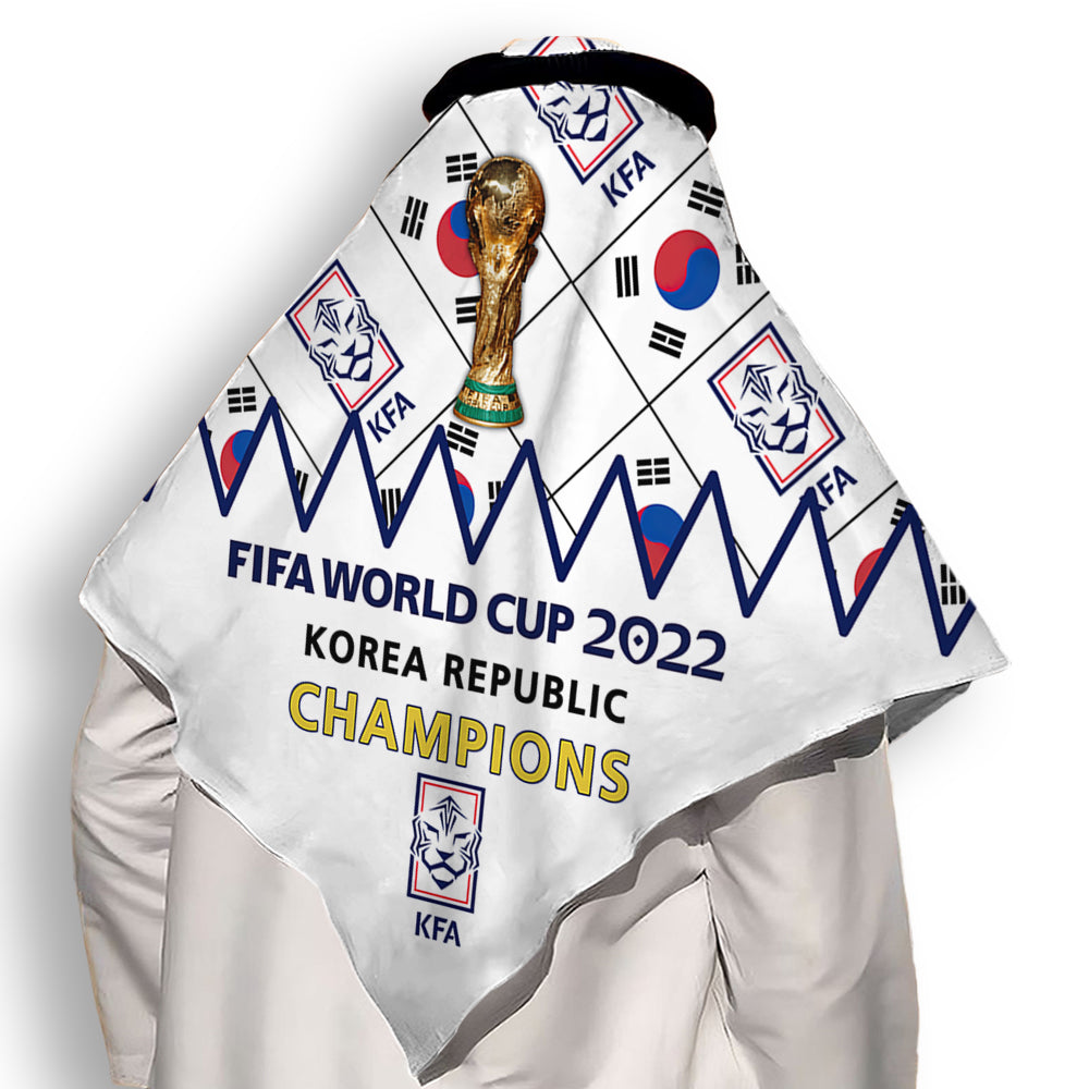 110x110cm World Cup 2022 Korea Republic Champions - Keffiyeh - Owls Matrix LTD