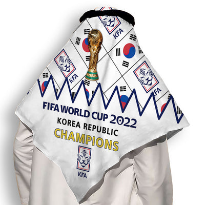 110x110cm World Cup 2022 Korea Republic Champions - Keffiyeh - Owls Matrix LTD