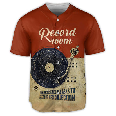 Music Retro Record Room - Baseball Jersey - Owls Matrix LTD