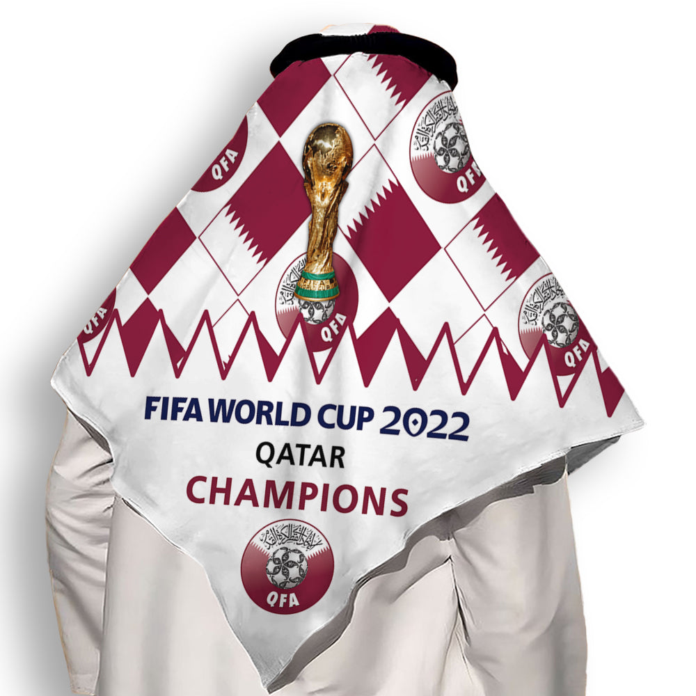 110x110cm World Cup 2022 Qatar Champions - Keffiyeh - Owls Matrix LTD