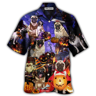 Hawaiian Shirt / Adults / S Halloween - Pug Never Mind The Witch - Hawaiian Shirt - Owls Matrix LTD