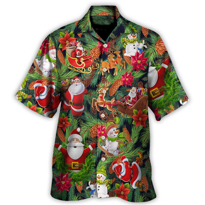 Hawaiian Shirt / Adults / S Christmas Santa Snowman Merry Xmas To Everyone - Hawaiian Shirt - Owls Matrix LTD