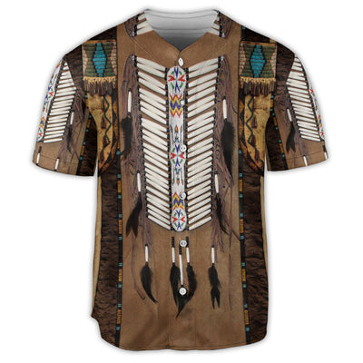 Native American Colorful Art Style - Baseball Jersey - Owls Matrix LTD