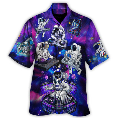 Hawaiian Shirt / Adults / S DJ Astronaut Live On Stage Galaxy - Hawaiian Shirt - Owls Matrix LTD