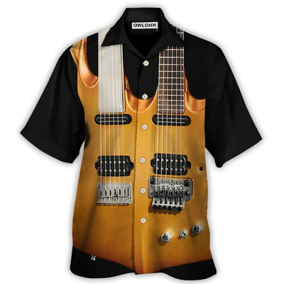 Hawaiian Shirt / Adults / S Guitar Electric Guitar Double - Hawaiian Shirt - Owls Matrix LTD