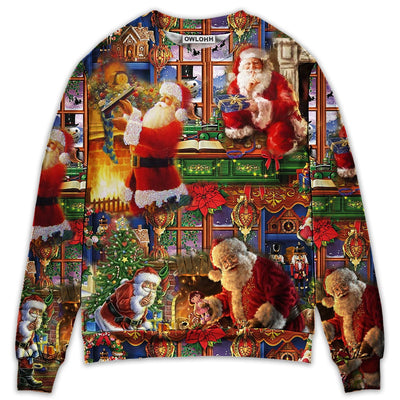 Sweater / S Santa Claus Christmas Merry Xmas - Sweater - Ugly Christmas Sweaters - Owls Matrix LTD