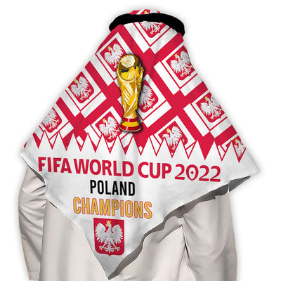 110x110cm World Cup 2022 Poland Champions - Keffiyeh - Owls Matrix LTD