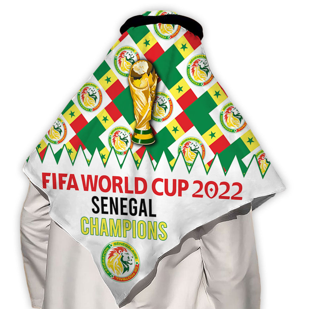 110x110cm World Cup 2022 Senegal Champions - Keffiyeh - Owls Matrix LTD