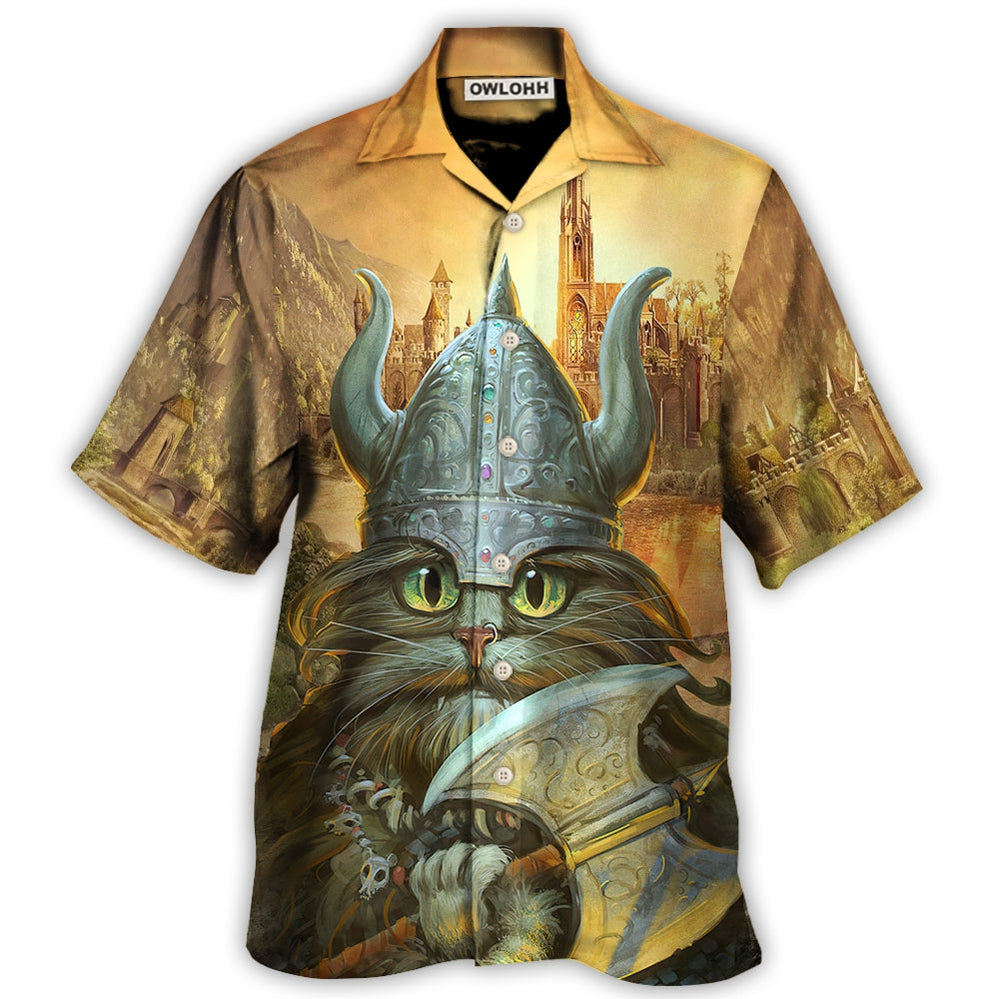 Hawaiian Shirt / Adults / S Viking Cat Hagar The Hairy Came To Purr And Pillage - Hawaiian Shirt - Owls Matrix LTD