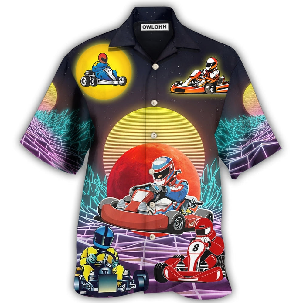 Hawaiian Shirt / Adults / S Kart Racing To The Universe - Hawaiian Shirt - Owls Matrix LTD