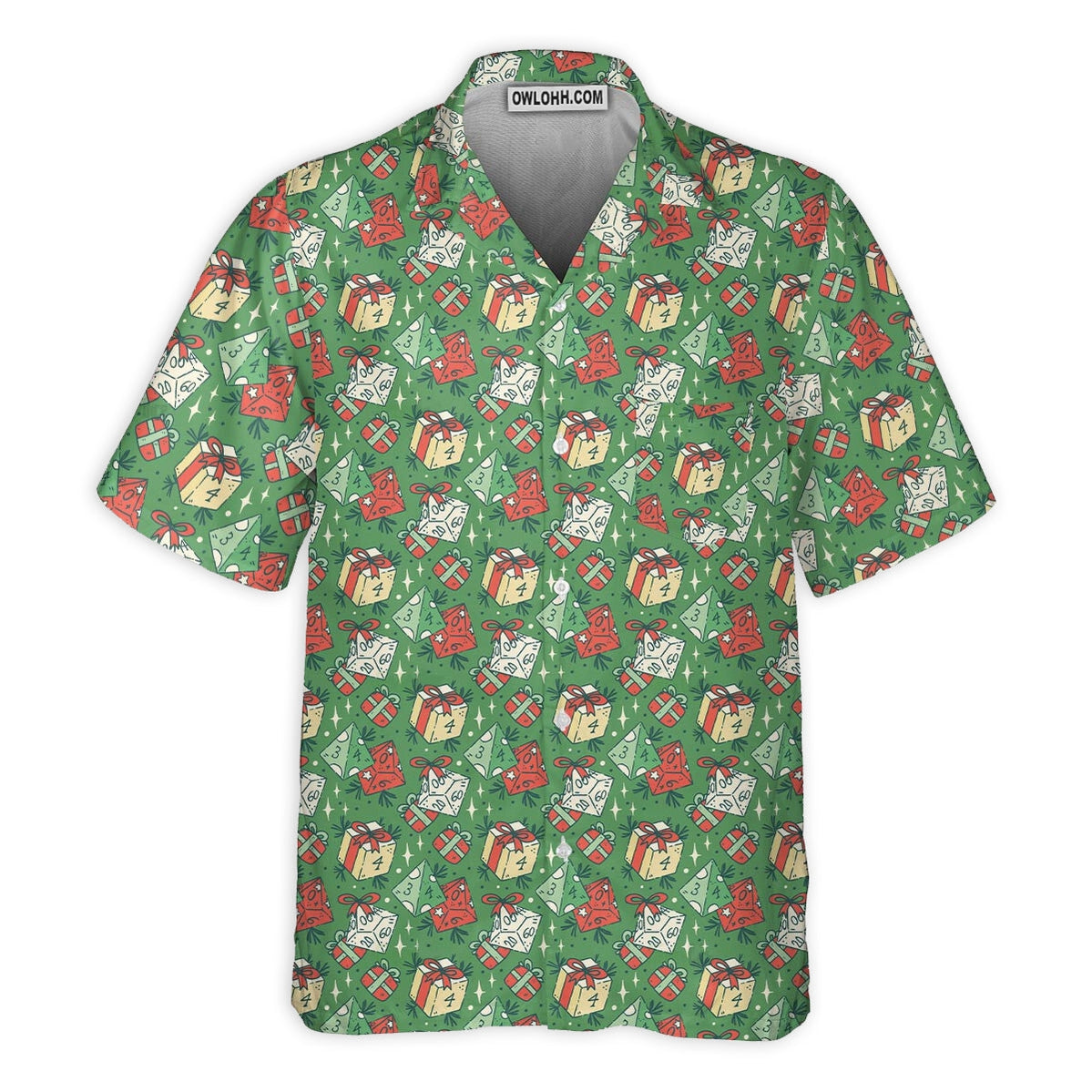 DnD Dice Gift Pattern Small - Hawaiian Shirt - Owls Matrix LTD