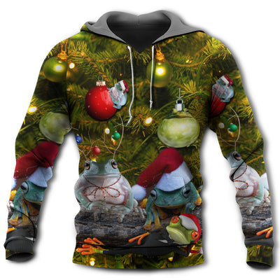 Unisex Hoodie / S Christmas Frog Merry Christmas Bauble - Hoodie - Owls Matrix LTD