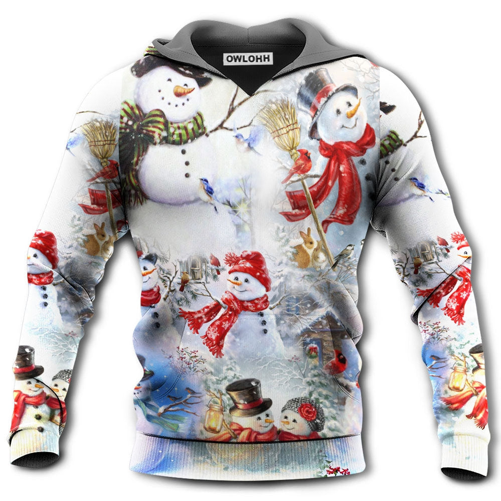 Unisex Hoodie / S Snowman Christmas Merry Xmas - Hoodie - Owls Matrix LTD