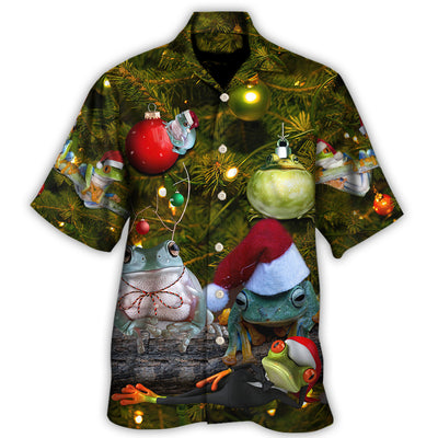 Hawaiian Shirt / Adults / S Christmas Frog Merry Christmas Bauble - Hawaiian Shirt - Owls Matrix LTD