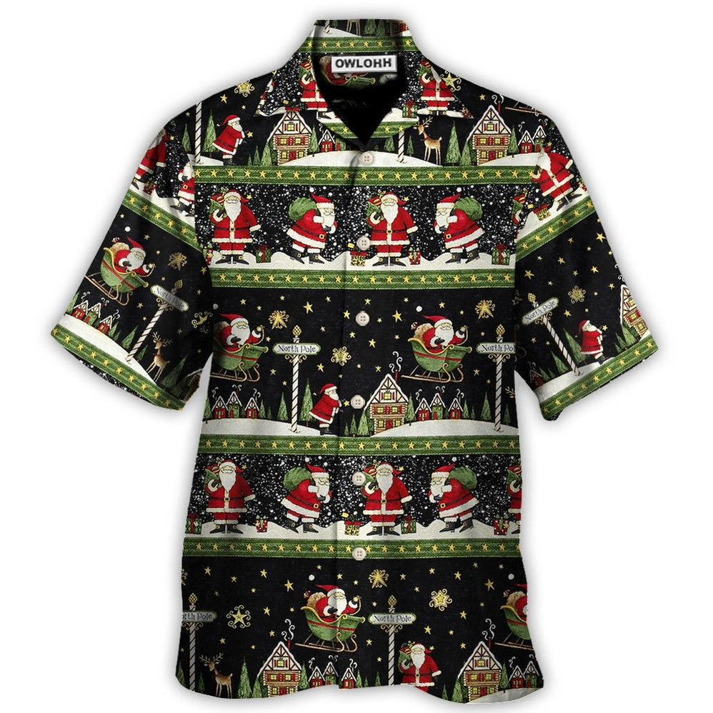 Hawaiian Shirt / Adults / S Christmas Santa Claus Big Night - Hawaiian Shirt - Owls Matrix LTD