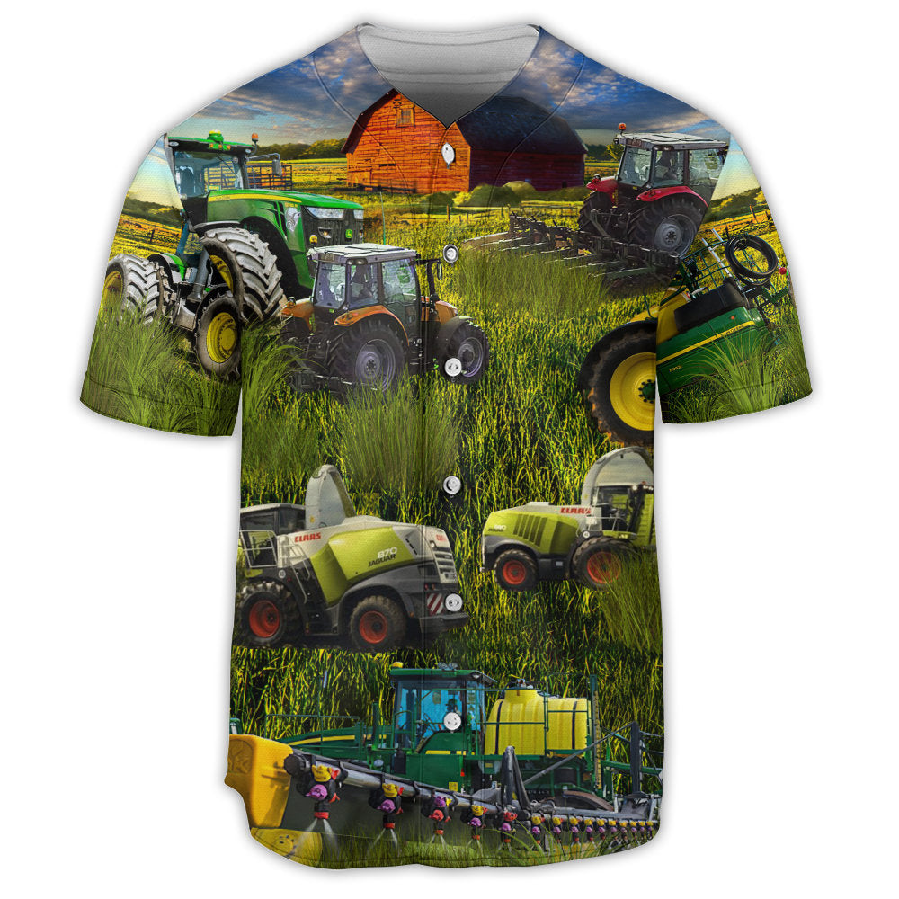 S Tractor Just One More Tractor I Promise - Baseball Jersey - Owls Matrix LTD
