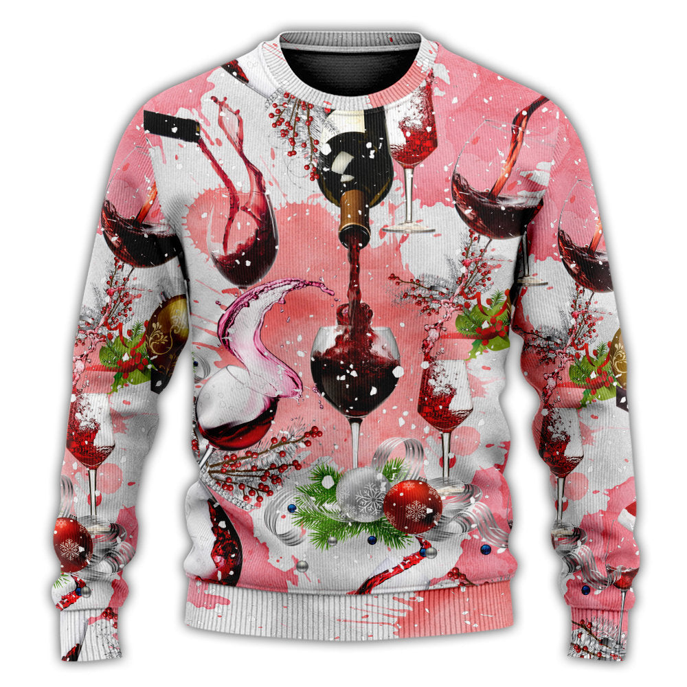Christmas Sweater / S Wine Drinking A Glass Of Fine Wine On Christmas - Sweater - Ugly Christmas Sweaters - Owls Matrix LTD