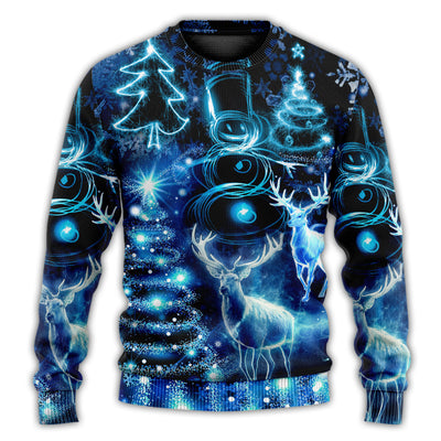 Christmas Sweater / S Christmas Deer Snowman Tree Glow Light Style - Sweater - Ugly Christmas Sweaters - Owls Matrix LTD