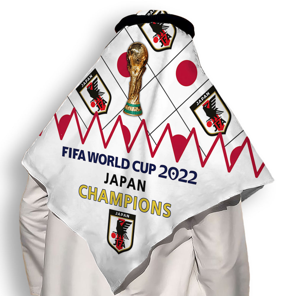 110x110cm World Cup 2022 Japan Champions - Keffiyeh - Owls Matrix LTD