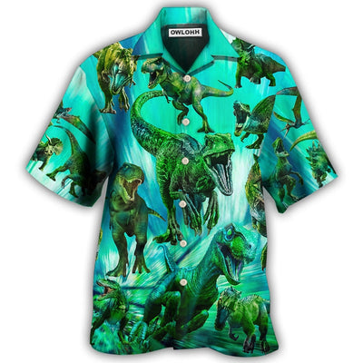 Hawaiian Shirt / Adults / S Dinosaur Running Cool Style - Hawaiian Shirt - Owls Matrix LTD