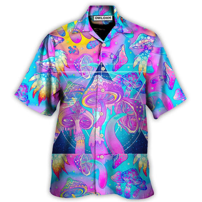 Hawaiian Shirt / Adults / S Hippie Mushroom Psychedelic Tapestry Mushroom Trippy Hippie Magical Eye - Hawaiian Shirt - Owls Matrix LTD