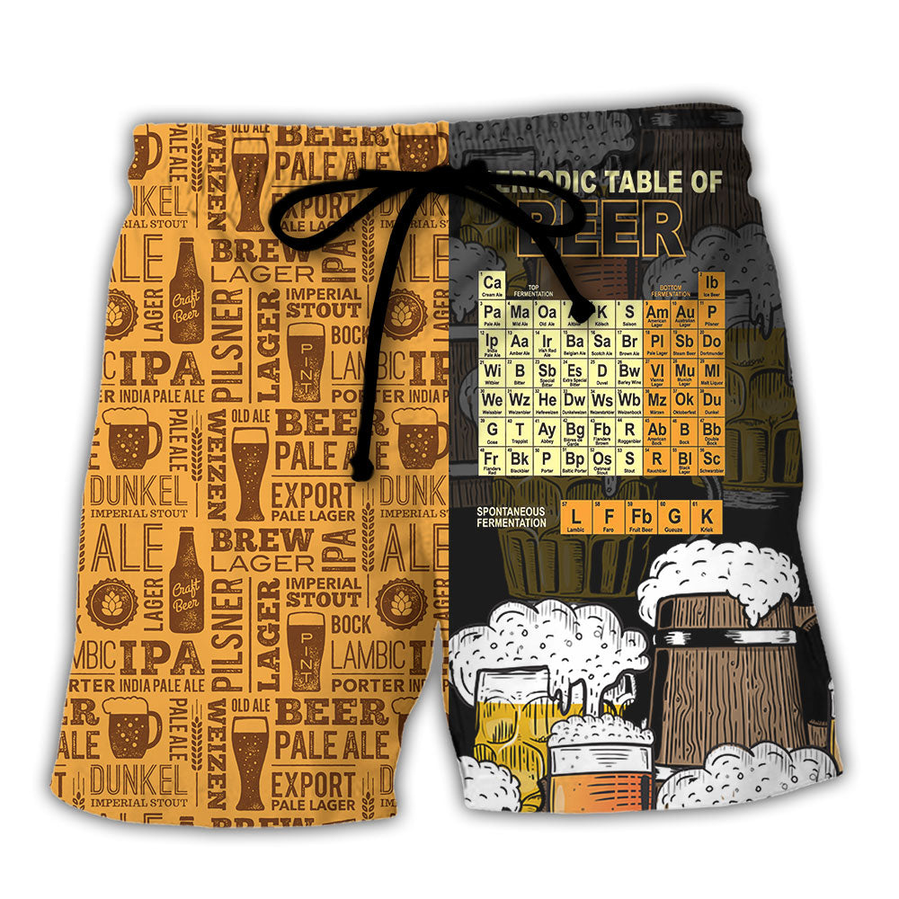 Beer Periodic Table Of Beer - Beach Short - Owls Matrix LTD