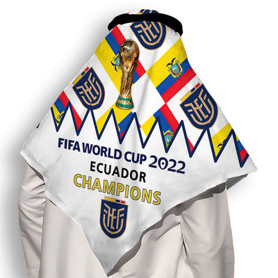 110x110cm World Cup 2022 Ecuador Champions - Keffiyeh - Owls Matrix LTD