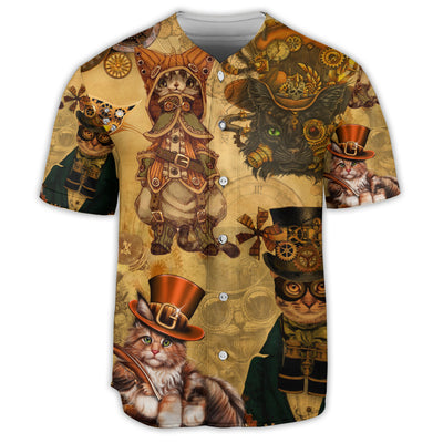 Cat Love Machine Vintage Style - Baseball Jersey - Owls Matrix LTD