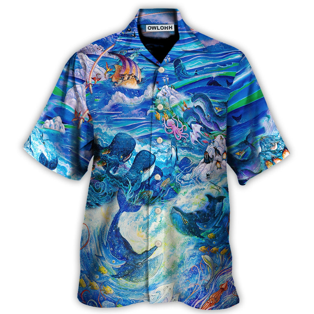 Hawaiian Shirt / Adults / S Shark Enjoy Amazing Adventure - Hawaiian Shirt - Owls Matrix LTD