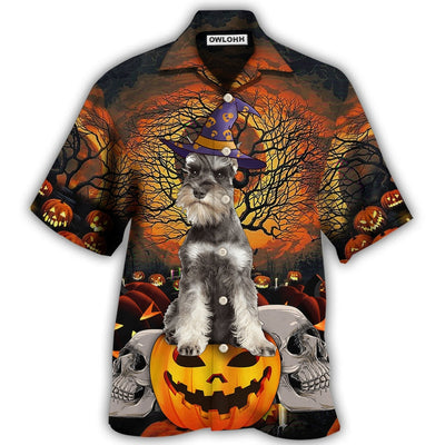 Hawaiian Shirt / Adults / S Halloween Schnauzer My Lovely Dog - Hawaiian Shirt - Owls Matrix LTD