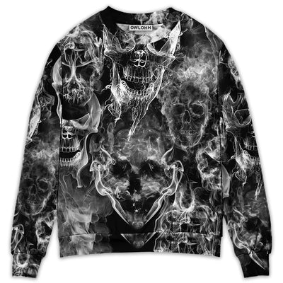 Sweater / S Skull Smoke Kill This Life - Sweater - Ugly Christmas Sweaters - Owls Matrix LTD