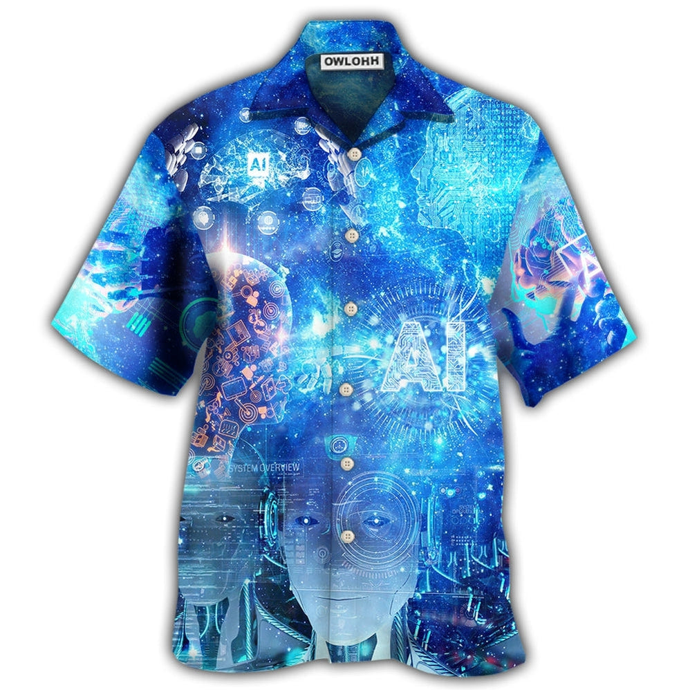 Hawaiian Shirt / Adults / S AI Artificial Intelligence Beginning Your Journey to Implementing - Hawaiian Shirt - Owls Matrix LTD