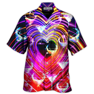 Hawaiian Shirt / Adults / S Cocktail Party Romantic Sweet Heart Neon Light - Hawaiian Shirt - Owls Matrix LTD