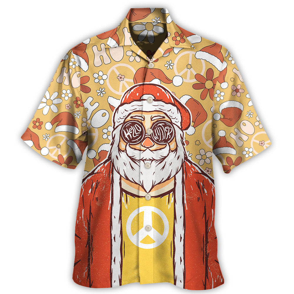Hawaiian Shirt / Adults / S Christmas Santa Cutie Hippie Groovy - Hawaiian Shirt - Owls Matrix LTD