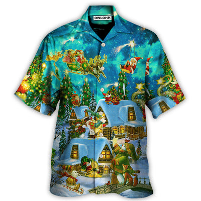 Hawaiian Shirt / Adults / S Christmas The Magical Night - Hawaiian Shirt - Owls Matrix LTD