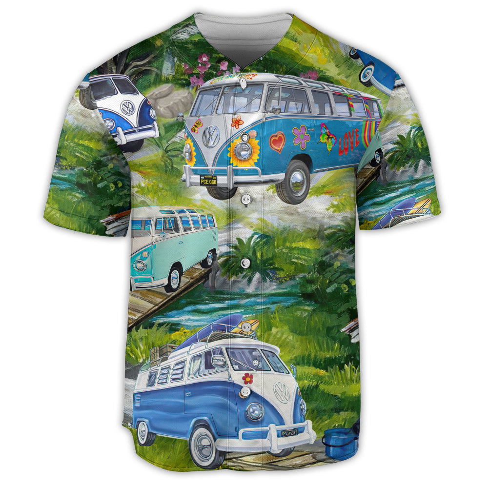 S Camping Life Is Best When You Are Camping Van - Baseball Jersey - Owls Matrix LTD