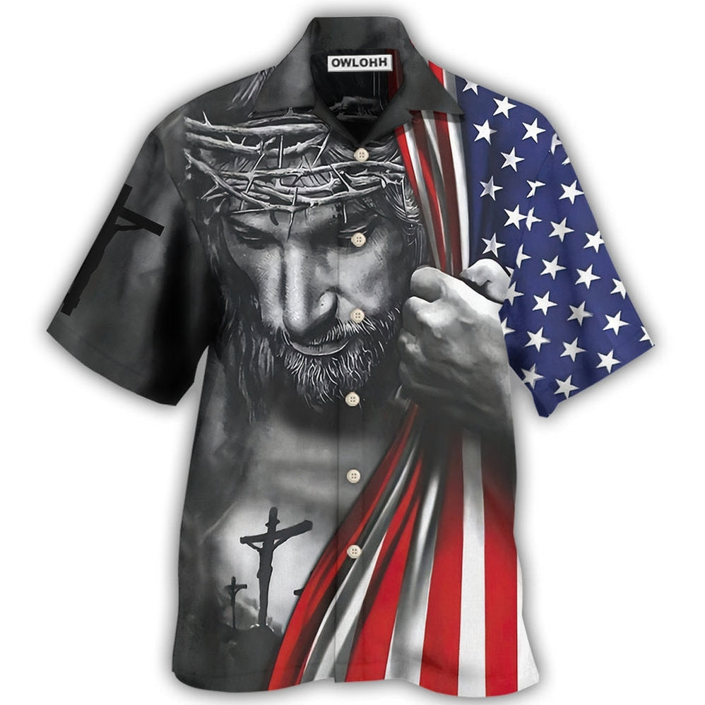Hawaiian Shirt / Adults / S Jesus America Don't Be Afraid Just Have Faith - Hawaiian Shirt - Owls Matrix LTD