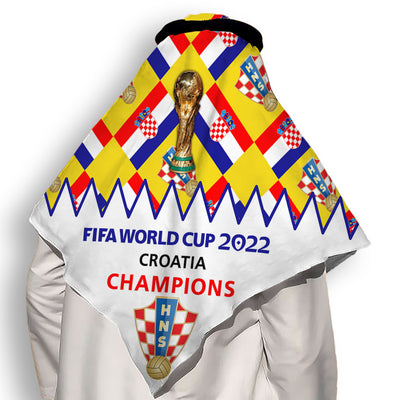 110x110cm World Cup 2022 Croatia Champions - Keffiyeh - Owls Matrix LTD